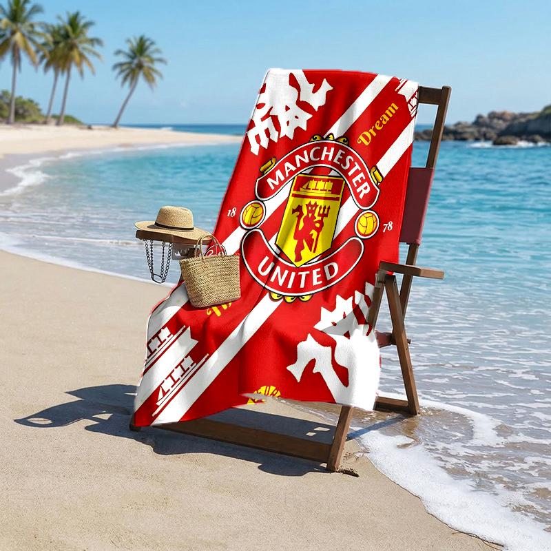 Manchester Football Fashion Beach Towel: Ideal for Summer Adventures Soft, absorbent and quick drying suitable for swimming and bathing