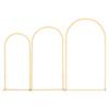 Arch Backdrop Stand, Set of 3, 2.2/2/1.8 m , Stable Structure, Easy Assembly, Gold Metal Arch Backdrop Stand for Wedding, Birthday Party, Graduation,