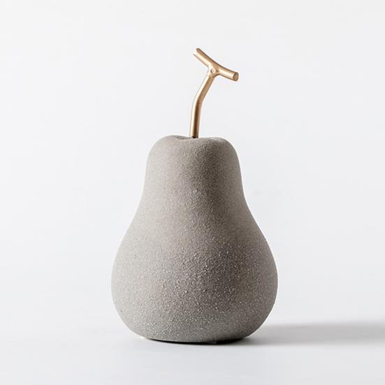 Freestanding Fruit Ornament Smooth Surface Ceramic Nordic Style Apples Figurine for Store