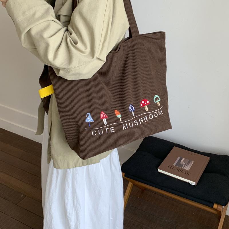 Casual Bag Women's Autumn and Winter 2025 New Shoulder Bag Large Capacity Tote Bag Corduroy Class Commuter Bag