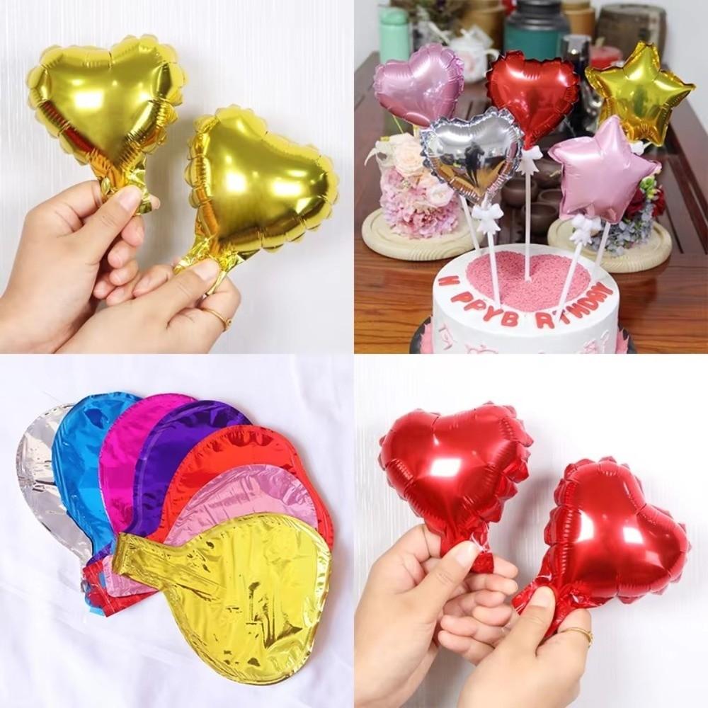 10pcs New 5 Inch Size Heart-shaped Foil Balloons Mini Multi-purpose Heart Balloons Love Heart Balloon Wedding Decoration