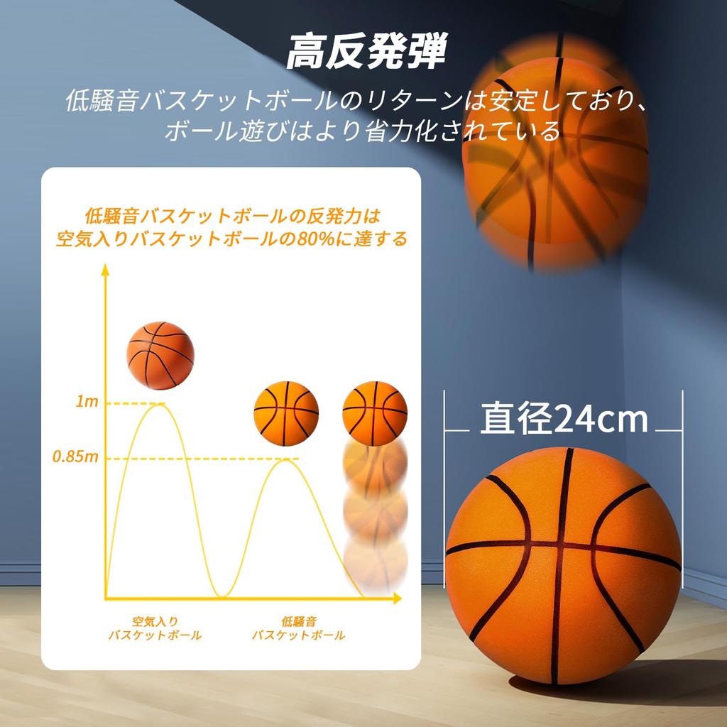 Bonistasia Indoor Basketball, Solid Sponge Basketball, Noiseless, Good Bounce, Suitable for Home Practice, Toy for Kids and Elementary School