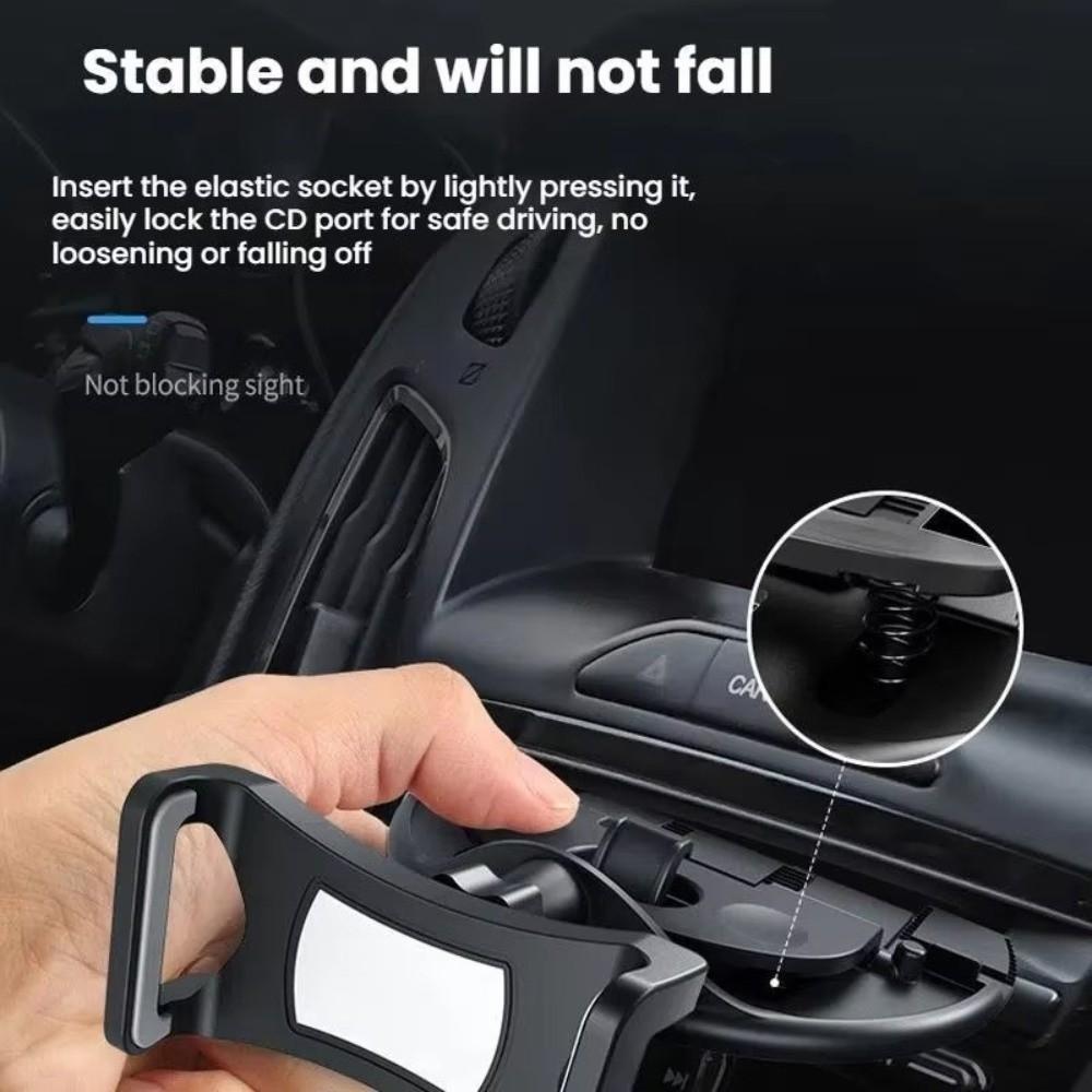 Clip CD Slot Car Phone Holder 360 Degree Rotation Car Mobile Phone Holder Car Navigation