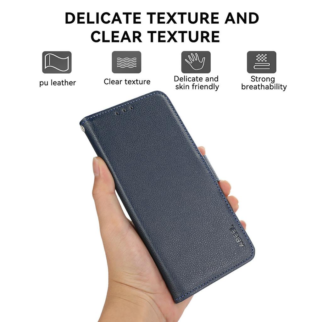 ABEEL For Xiaomi Redmi Note 15 Pro 5G (Global) Case Litchi Texture Leather RFID Blocking Phone Cover