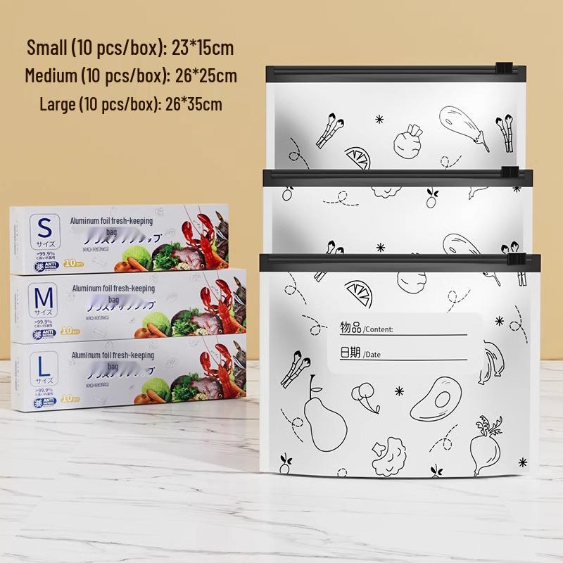 Potravinářské hliníkové fóliové zipové úložné sáčky pro uchovávání čerstvosti, mrazení masa a zeleniny