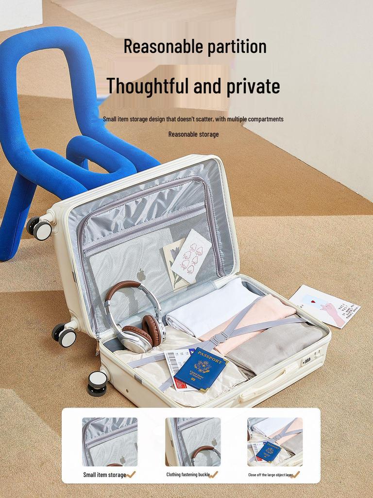 Mother-Daughter Set: Universal Wheel Travel Suitcase with 28-Inch & 20-Inch Trolley Cases, Large Capacity, with Security Code Lock