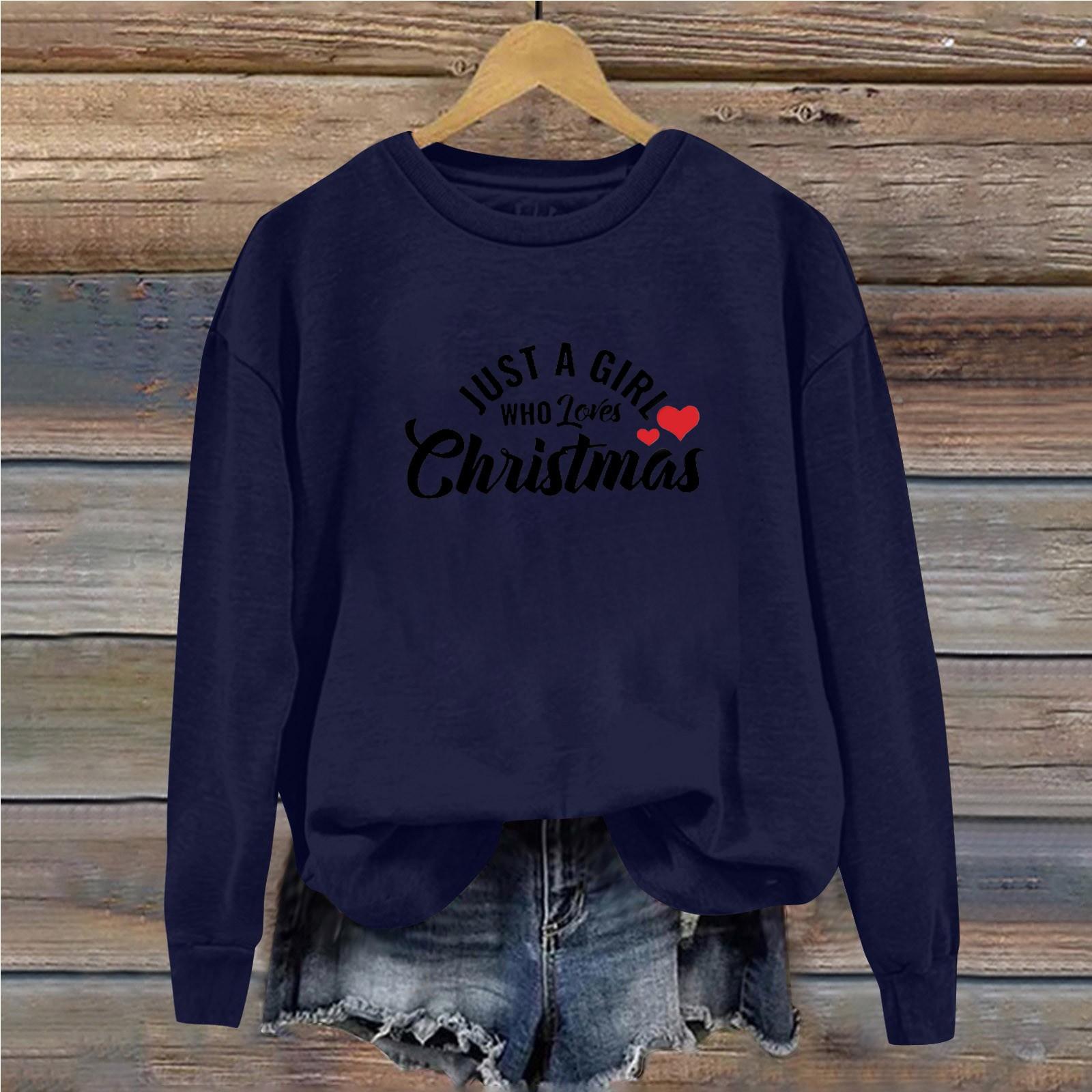 Женская повседневная свободная однотонная толстовка с круглым вырезом и длинными рукавами — фото 7