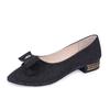 Women Glitter Flat Shoes Bow Rhinestone Decor Low Heel Slip‑On Pumps Elegant Party Wedding Evening Dress Shoes
