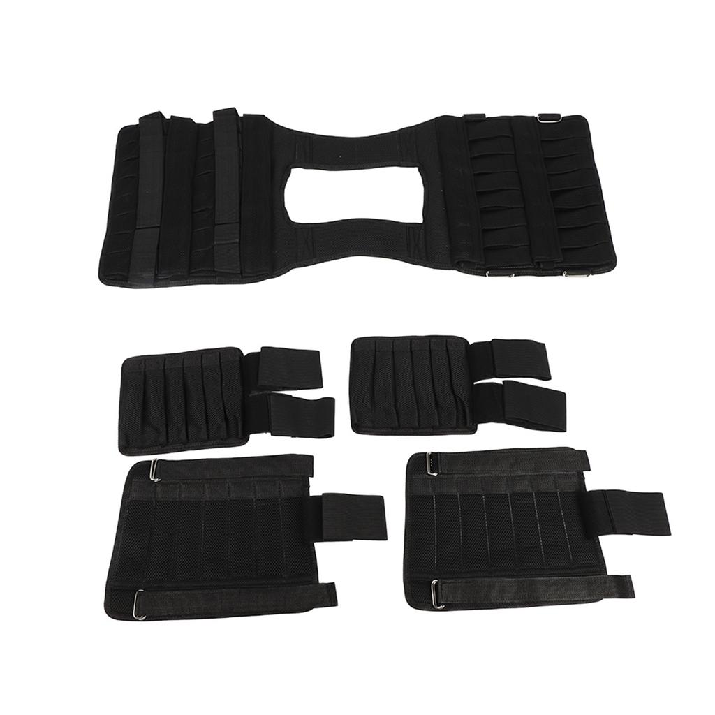 Max Loading 15/35KG Adjustable Vest Weight Exercise Weight Loading Cloth Strength Training with 6kg Leg Weight 5kg Arm Weight
