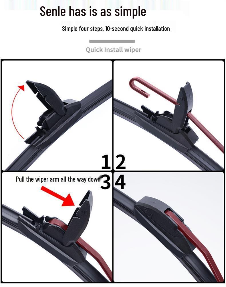 Frameless Multi-functional Wiper Blades for BYD G5 - Double Layer, Universal Fit