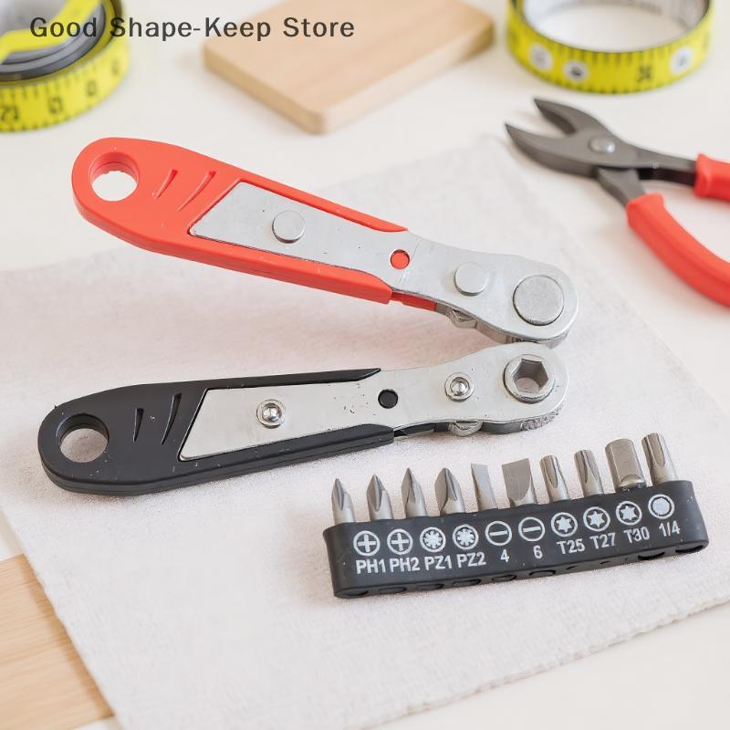 Multifunktions-Ratsche Schraubendreher, Mini-Steckschlüssel, Schnelle Handwerkzeuge, Heimwerker-Reparatur, 1 Stück