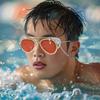 Full-View Swim Goggle Leak Proof Professional Full Angle Goggles Adjustable Swim Sports Eyewear for Swimming Pool Diving Seaside