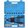HYCDIYTS Hand Riveter Set, Rivets, Hand Nutter, Rivet Tool, Two-Handed Rivet Tool, Compatible with M3, M4, M5, M6, M8, M10, M12, etc., Rivet Tool, DIY