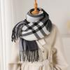 Long Length Warm Scarf Imitation Wool Texture Autumn Winter Scarf Wool Texture Scarf  Women