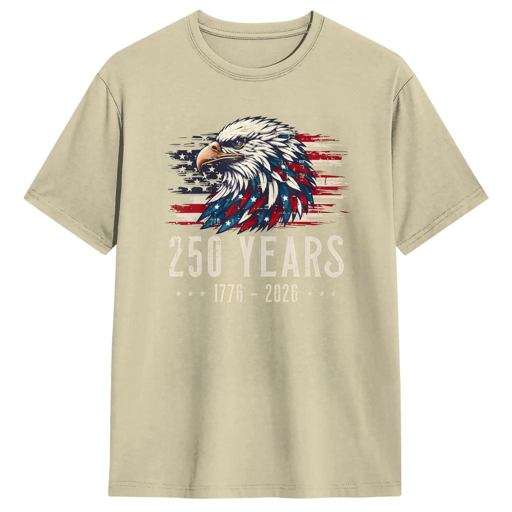 US 250Th Anniversary TShirts Unisex Cool Cotton Tee Shirt Round Neck Short Sleeve T Shirt Plus Size Tops