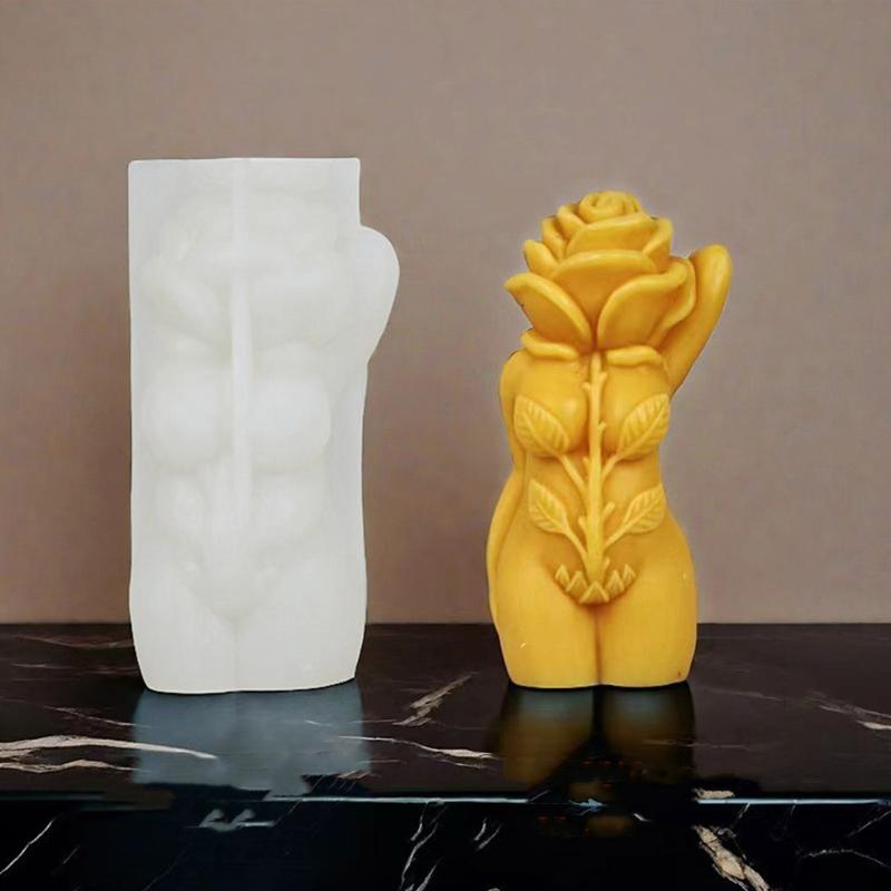 Rose Mushroom Body Silicones Mould Human Body Candle Molds Casting Mould Ornament Molds Craft Supplies Epoxy Resin Molds