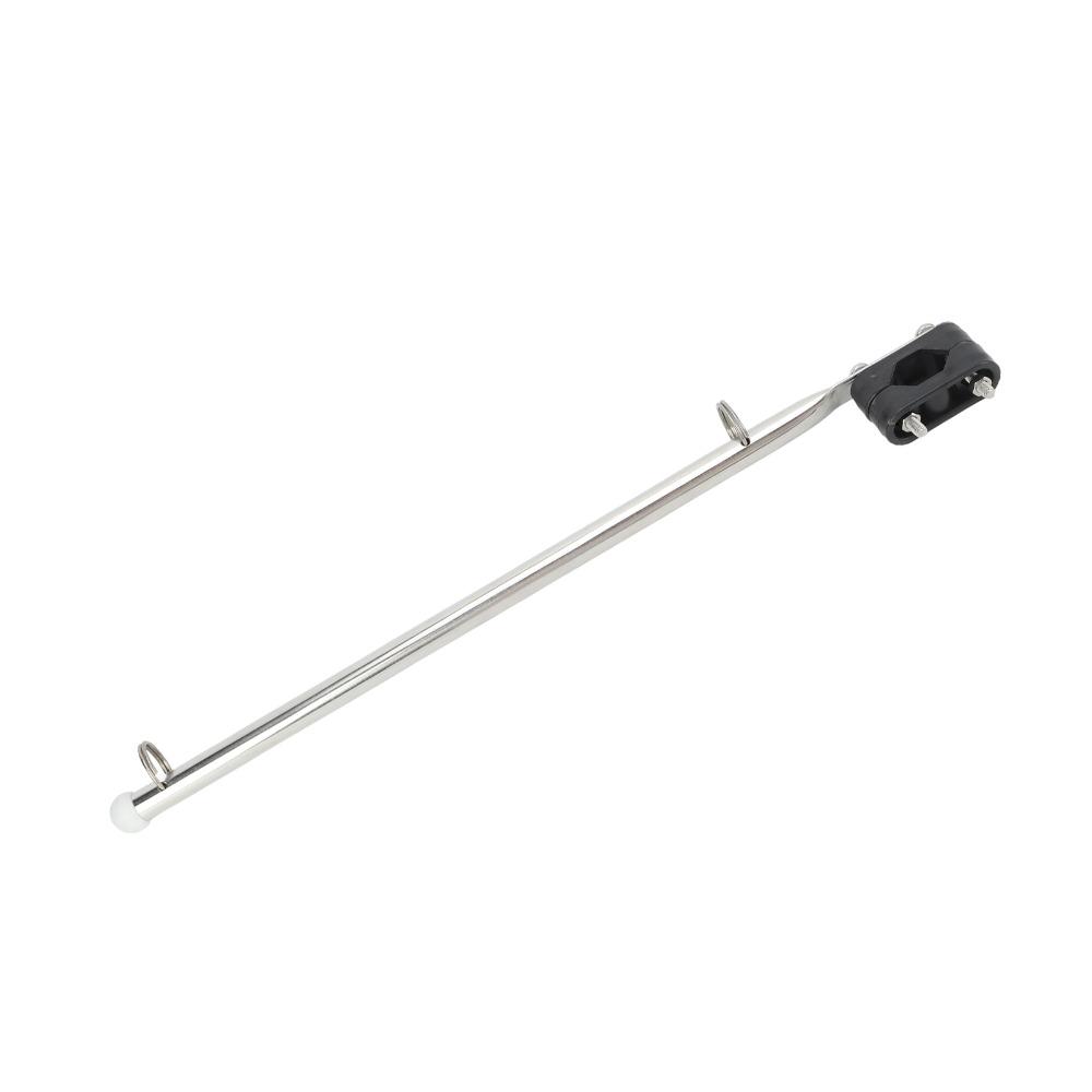 Silver Marine Flag Pole 390mm Flagpole Flag Holder Stand Rail Type Flag Pole  Boats