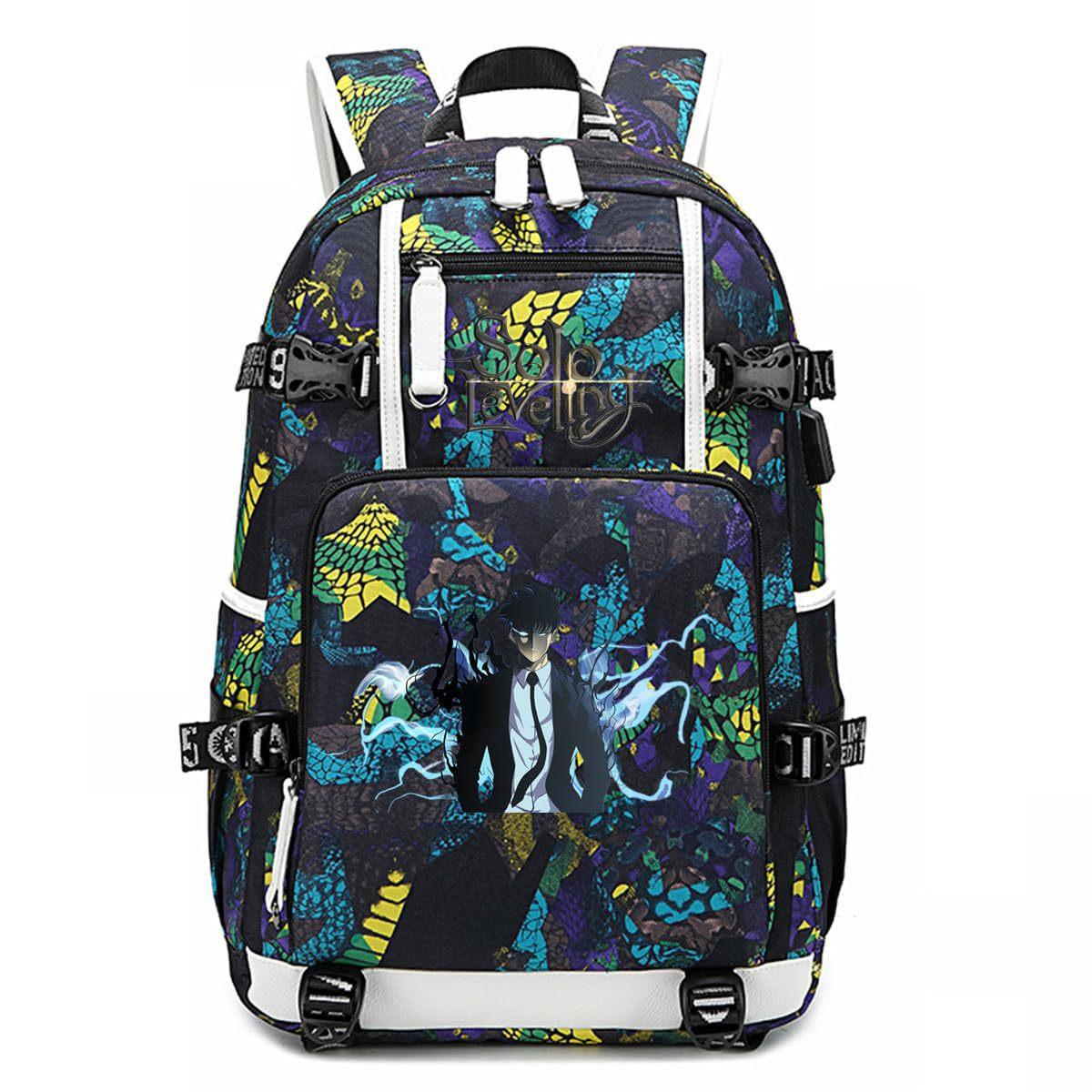 

I alone upgraded the animation periphery outdoor travel bag large capacity multi-function with USB backpack