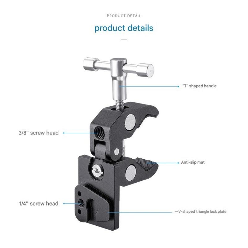 V Shaped Adjustable Aluminum Alloy Clamp For Woodworking Metalworking Electronics With Secure Grip Accent