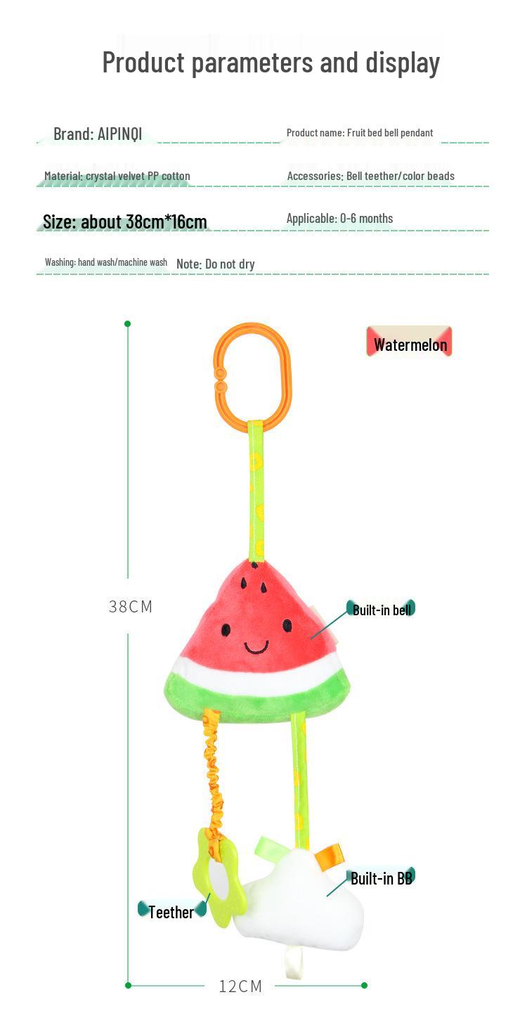

Baby Fruit Stroller & Crib Plush Rattle Toy for Infants (0-3 Years)