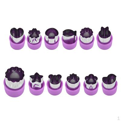 12 Pieces Biscuits Vegetable Cutter Shapes Set Baking
