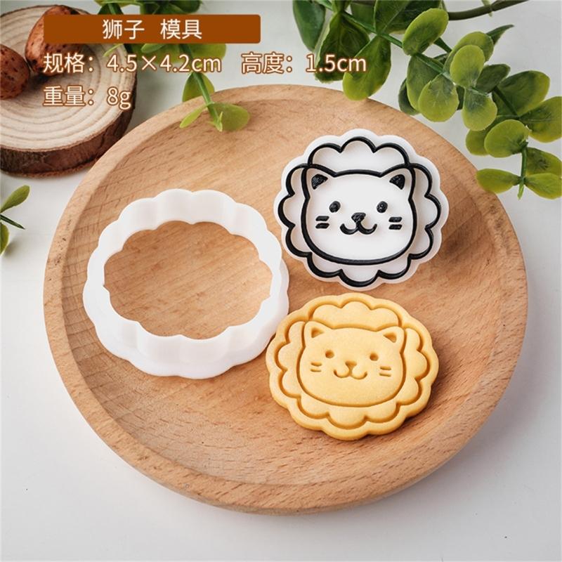 Cartoon Animal Fondant Cookie Cutters Easy to Use Cute Animal Shape Pastry Molds for Creating Delicate Snacks at Homes