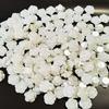 50pcs 14-18mm White Rose Pearl Buttons Simple Elegant Versatile Decor Accessories for Shirt Headwear DIY Clothing Craft Projects