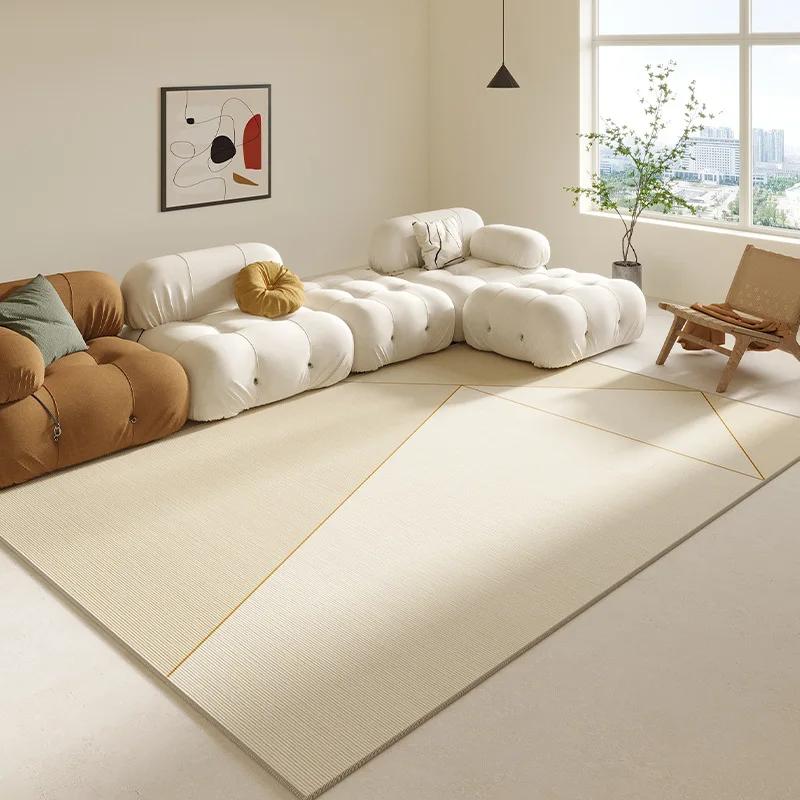 Simple Geometric Ins Line Wind Carpet Living Room Bed In Front of the Large Carpet Easy To Take Care of Non-slip Soft Rug