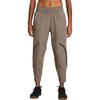 Under Armour Color Block Design High Waist Woven Nine-Point Knit Sports Pants Women pants Smoke-Gray 1382741-200