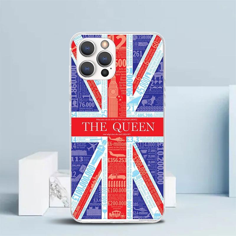 Union Jack England UK Flag Soft Cover for iPhone 16 17 Air 15 14 Pro Max 16E Phone Case 13 Mini 12 11 7 SE 8 Print Pattern Fit C