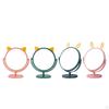 Cartoon Round Desktop Mirror Rota Single Sided Vanity Stand for Countertop Desk Shower