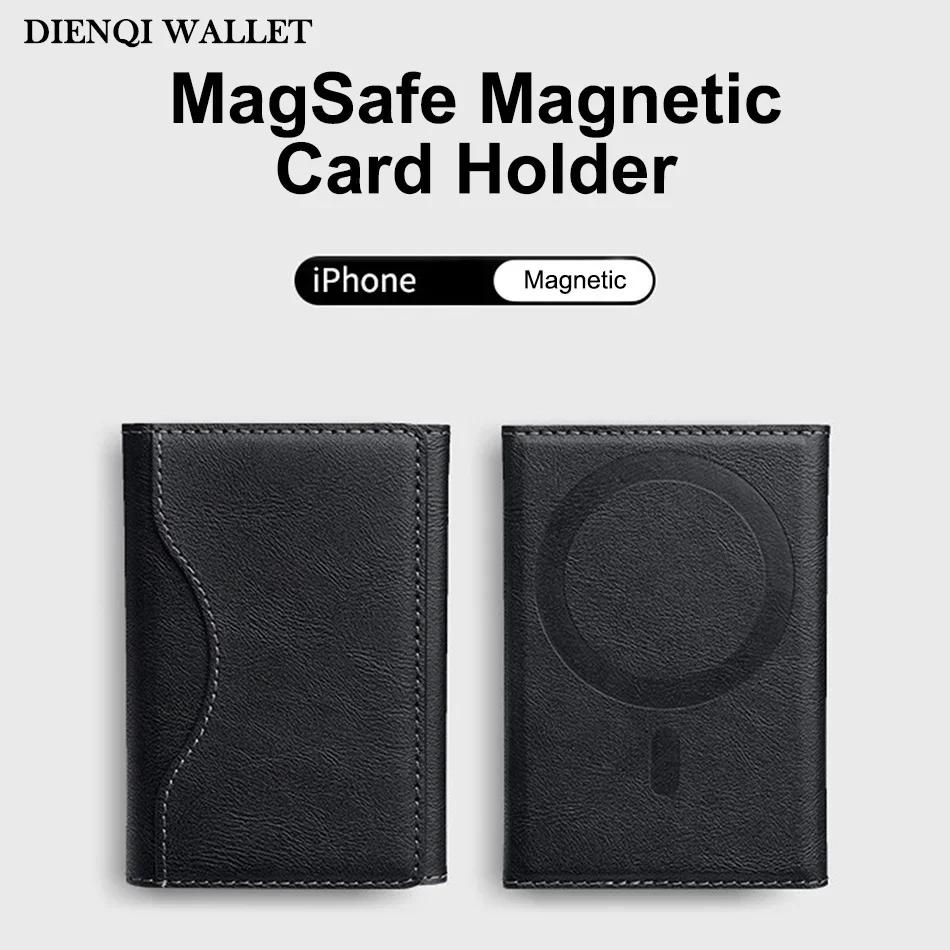Trifold Magnetic Phone Wallet PU Leather Card Bag Card Holder Wallet for Apple IPhone 16 15 12 13 14 Pro Max Plus Mini