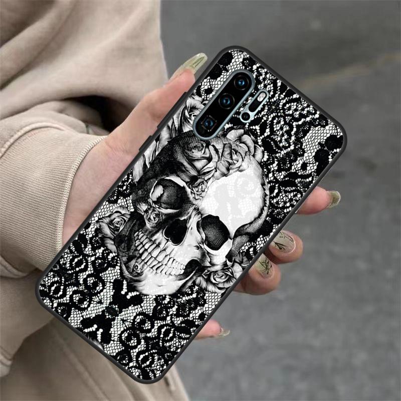 Gothic Skull Case For Huawei Nova 3i 7i 8i 11i Y60 Y70 Y90 Y61 Y91 10 9 SE 11 Pro P20 P40 P30 Lite Cover