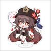 10CM Anime Genshin Impact Figure Stand Model Hu Tao Cute Desk Decor Standing Sign Gifts