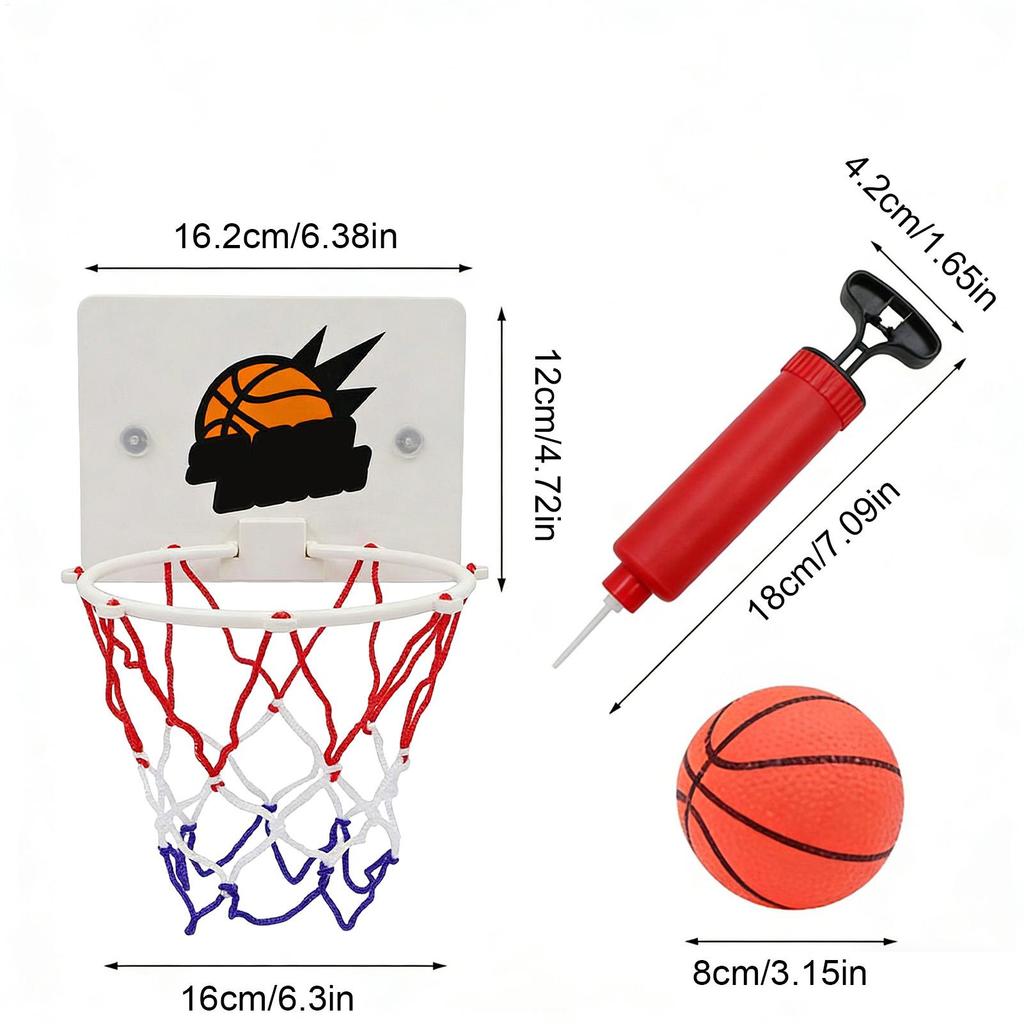 Small Suction Cup Basketball Hoop Game No Drilling Basketball Hoop Games for Kids Boys Girls Exercise Home Classroom