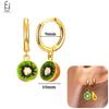 925 Silver Needle Cute Starfish/Shrimp Pendant Earrings Red Chili/ Star Enamel Gold Earrings For Women Fashion Jewelry