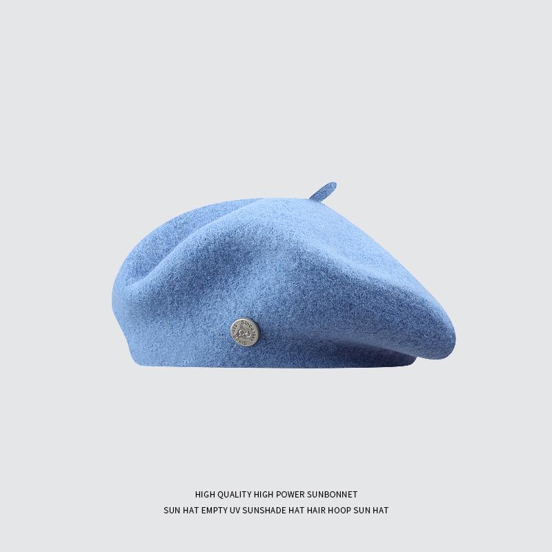 Schicke Wollberet im Duftstil für Damen - Vielseitige Malerhut für Herbst/Winter mit Retro-Flair.