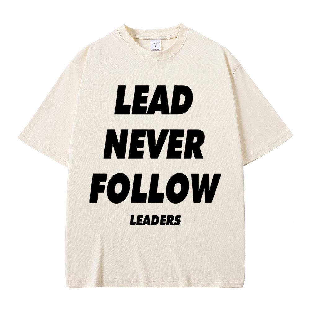 Rapper Chief Keef Lead Never Follow Leaders T Shirts Men Women Fashion Hip Hop Vintage T-shirt Cotton Casual Oversized T-shirts