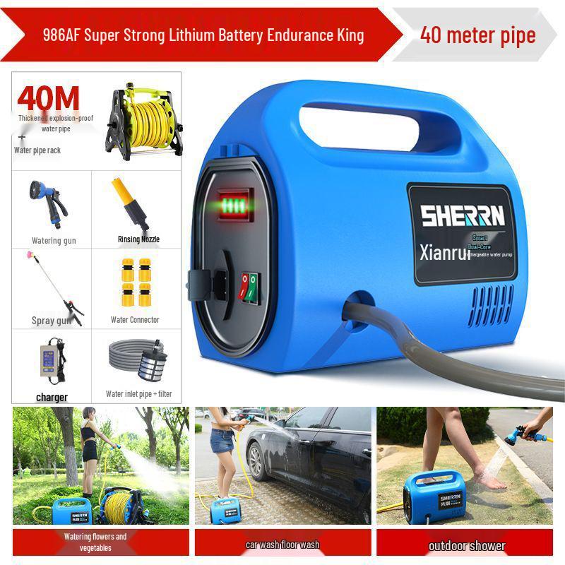 Portable Rechargeable Water Pump for Home Gardens and Outdoor Irrigation