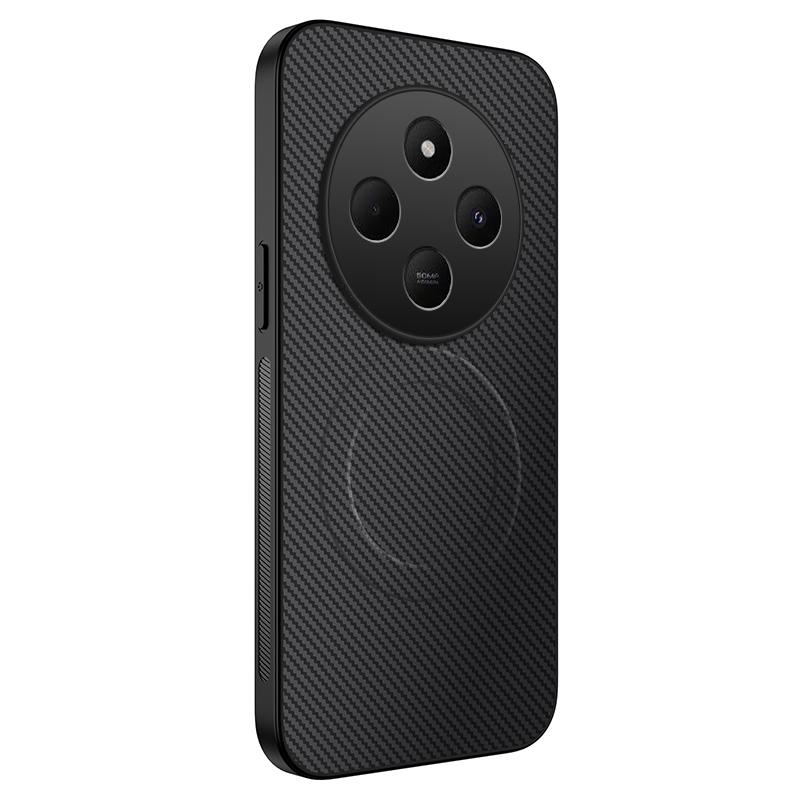 For OPPO F27 K12 Luxury Carbon Fiber Matte Armor Phone Case For OPPO K12 Plus Car Magnetic Shockproof Cover For OPPO K12 Cases