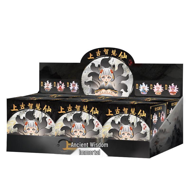 Nine-Tailed Fox Girl Fantasy Figurine: Ancient Wisdom Mystery Box Ornament