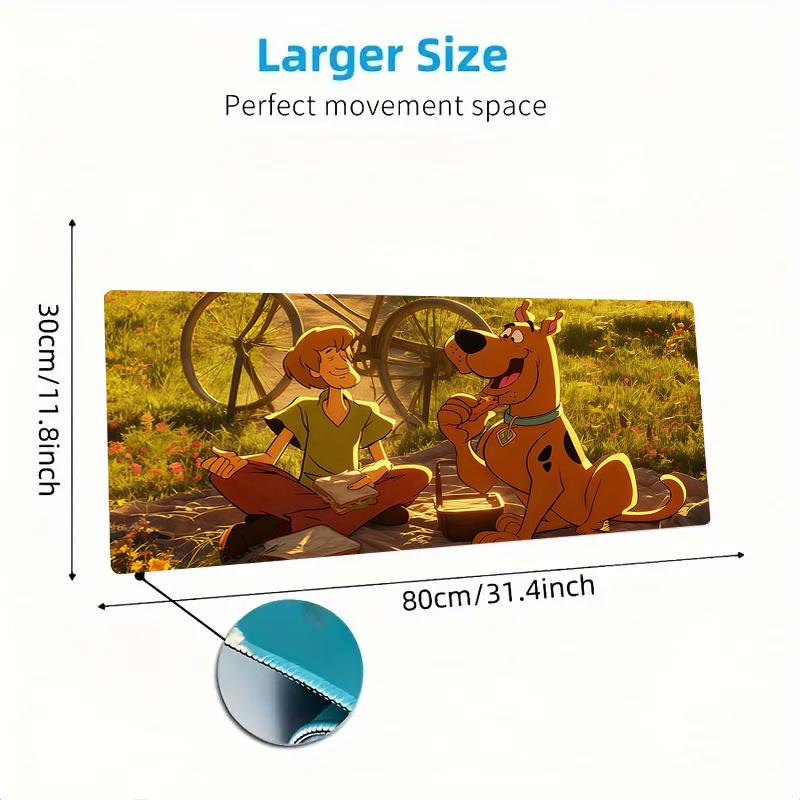 Scooby‑Doo2 Print Cushion Non-slip Laptop Tablet Big Mousepad XXL Mat Mini PC Playmat With Lock edge