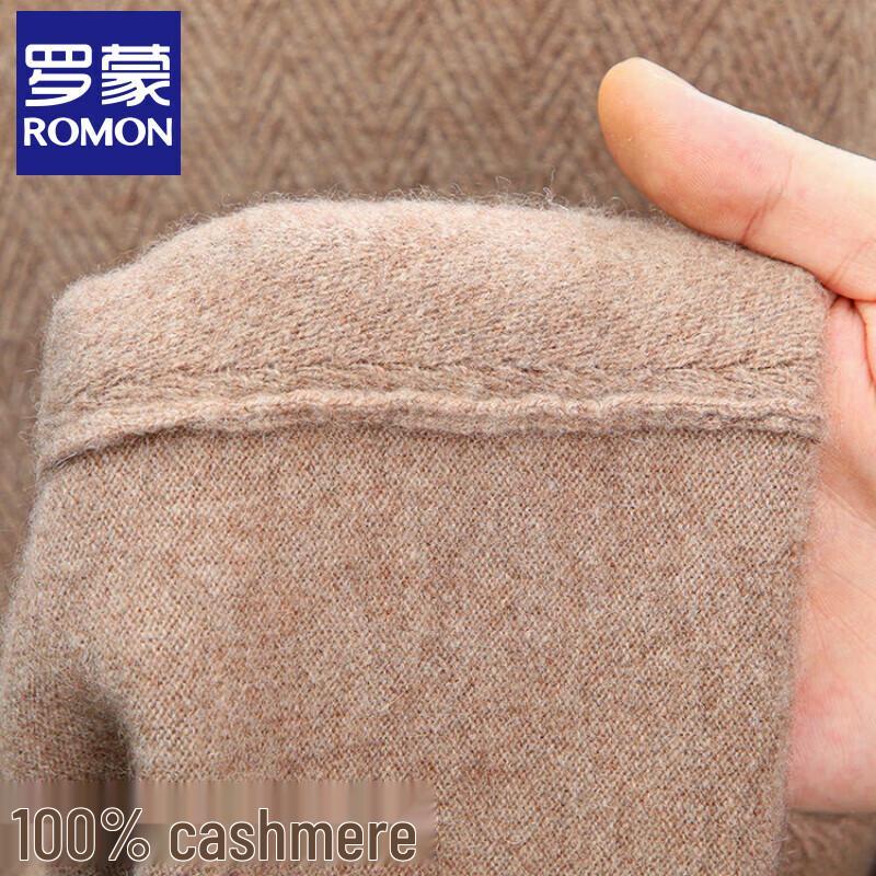 ROMON Men's 100% Pure Cashmere Round Neck Sweater