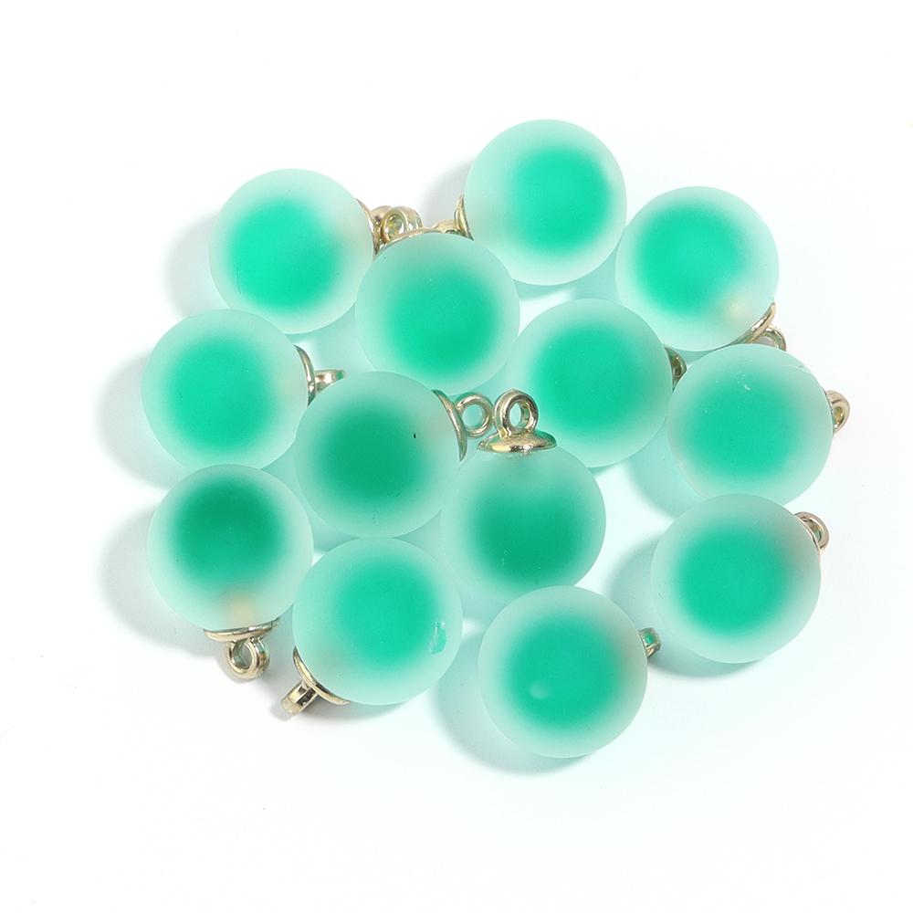 10Pcs Acrylic Frosted Colorful Heart Charms Round Charms For Jewelry Making DIY Bracelet Necklace Earrings Pendants Accessories