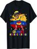 Dabbing Boy Colombia Hispanic Heritage Month Colombia Flag T-Shirt