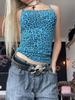 VAYLA Leopard Pink Suspender Aesthetic Streetwear Emo Girl Y2K Crop Top Urban Beauty Casual Fashion Chic Harajuku Hip Hop Women's Tops
