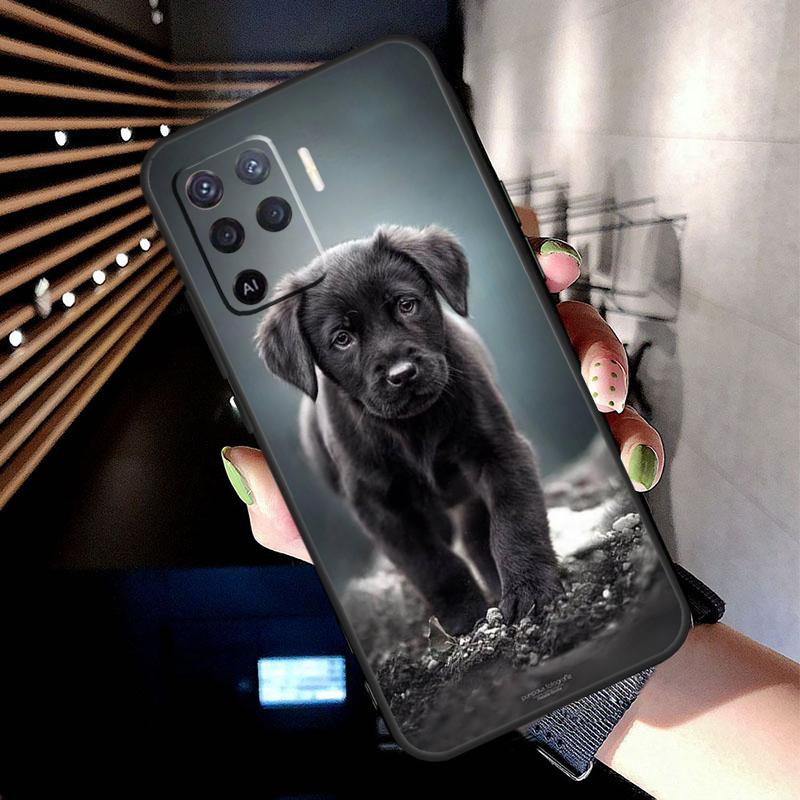 Schwarzes Labrador Hund Hülle Für Oppo A5 Pro A15 A17 A57 A77 A18 A38 A58 A78 A98 A94 A74 A54 A16 A76 A96 A40 A60 A80