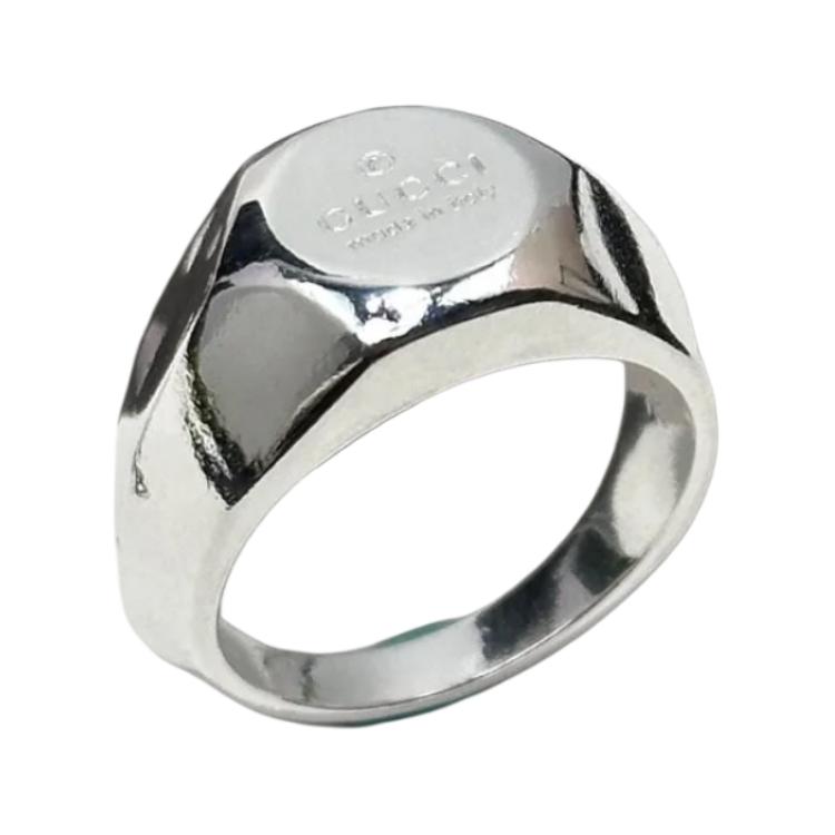 Gucci Trademark Letter Print Logo 925 Silver Ring Unisex rings 779162-J8400-8106 15