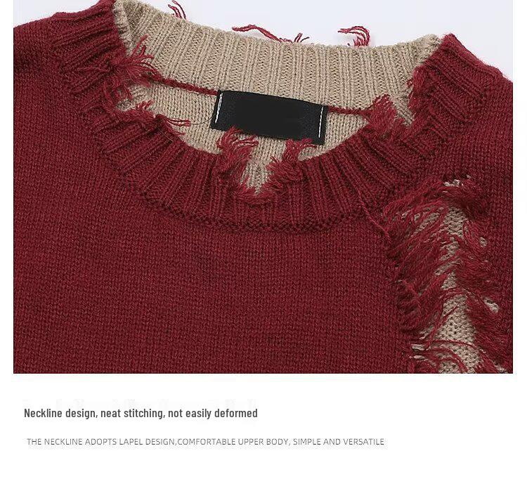 Pánský trendy svetr slim fit s kulatým výstřihem - Podzim/Zima 2024