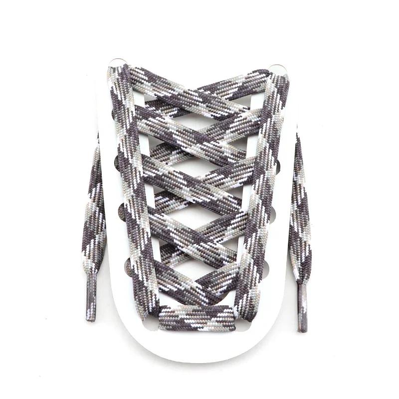 Șireturi plate pentru adidași Șireturi curcubeu Șireturi colorate cu dungi pentru femeie bărbat Lățime 1CM Lungime 100/120/140/160CM 1 pereche